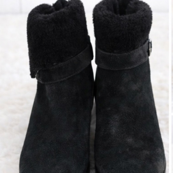 UGG Black Suede Ankle Booties - Picture 2 of 4